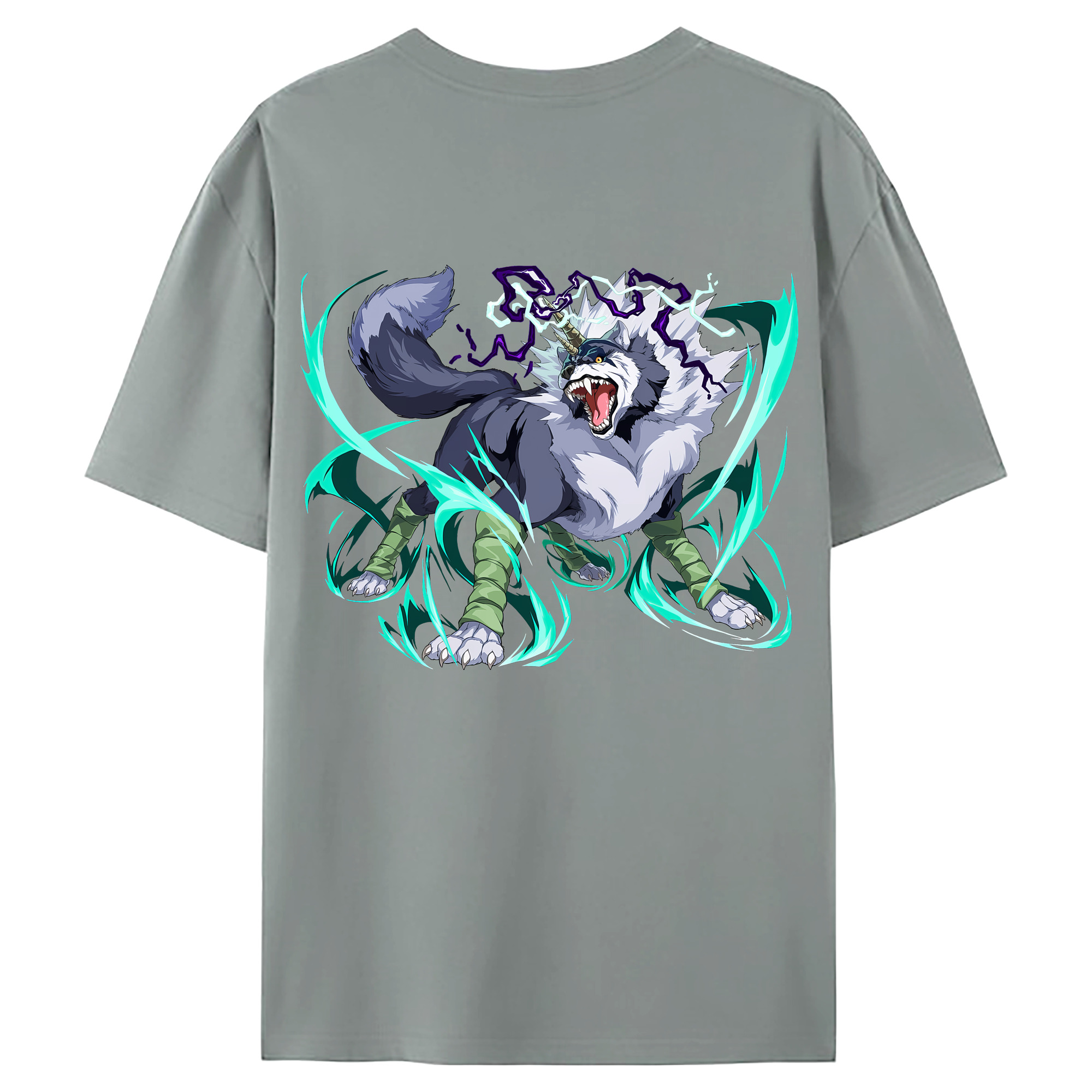 （画像用） 転スラ Regarding Reincarnated to Slime 綿100％ メンズ半袖Tシャツ（バックプリント） 通気性
